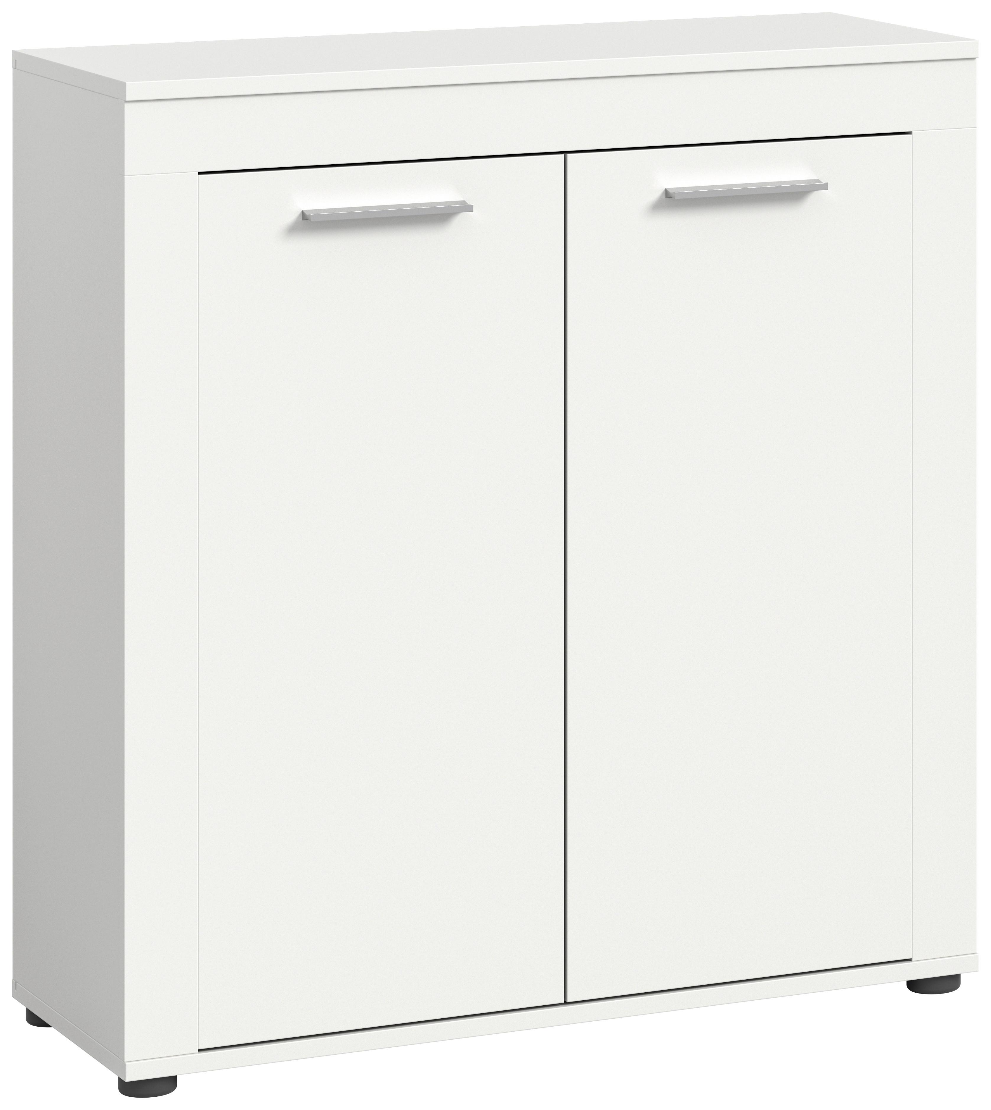 Highboard Jam Weiß B: 80 Cm - Schwarz/Weiß, Design, Holzwerkstoff (80/88/35cm) - MID.YOU