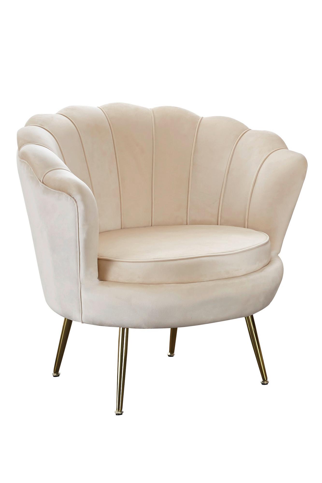 Sessel Beige B: 76 Cm - Beige/Goldfarben, MODERN, Textil (76/78/76cm) - Livetastic