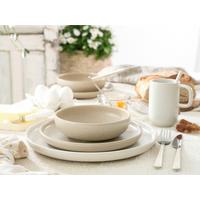 Kombiservice Uno Toscana Steinzeug, 4 Pers., 16-Teilig - Beige/Creme, Basics, Keramik - Creatable