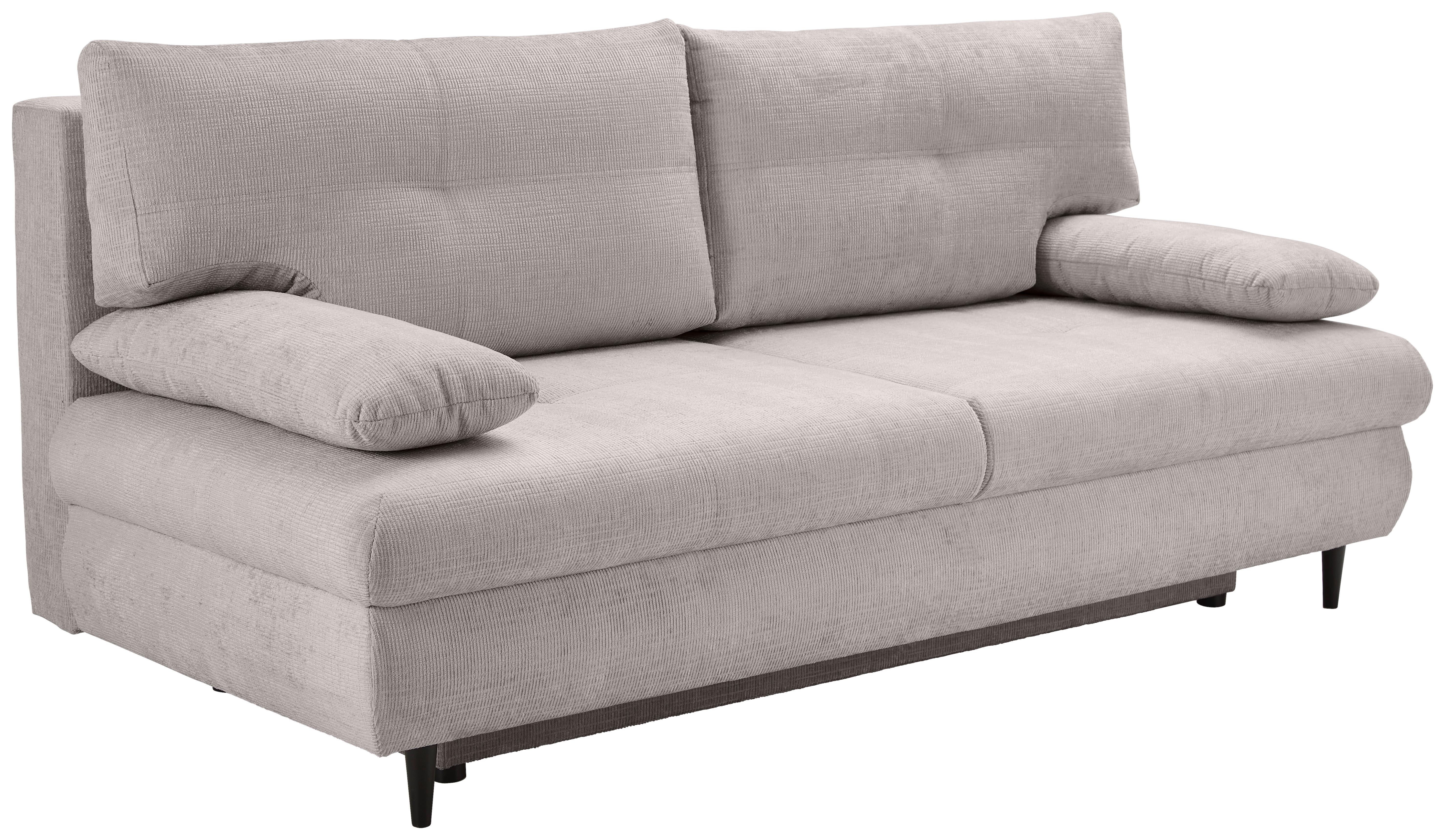 Schlafsofa Virgo - Beige/Schwarz, KONVENTIONELL, Textil (212/97/105cm) - MID.YOU