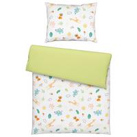 Baba Ágyneműhuzat-garnitúra Lilly - fehér/zöld, Modern, textil (100/135cm) - Luca Bessoni
