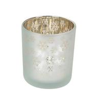 Windlicht Amalie - Silberfarben/Goldfarben, KONVENTIONELL, Glas (7/8cm) - Luca Bessoni