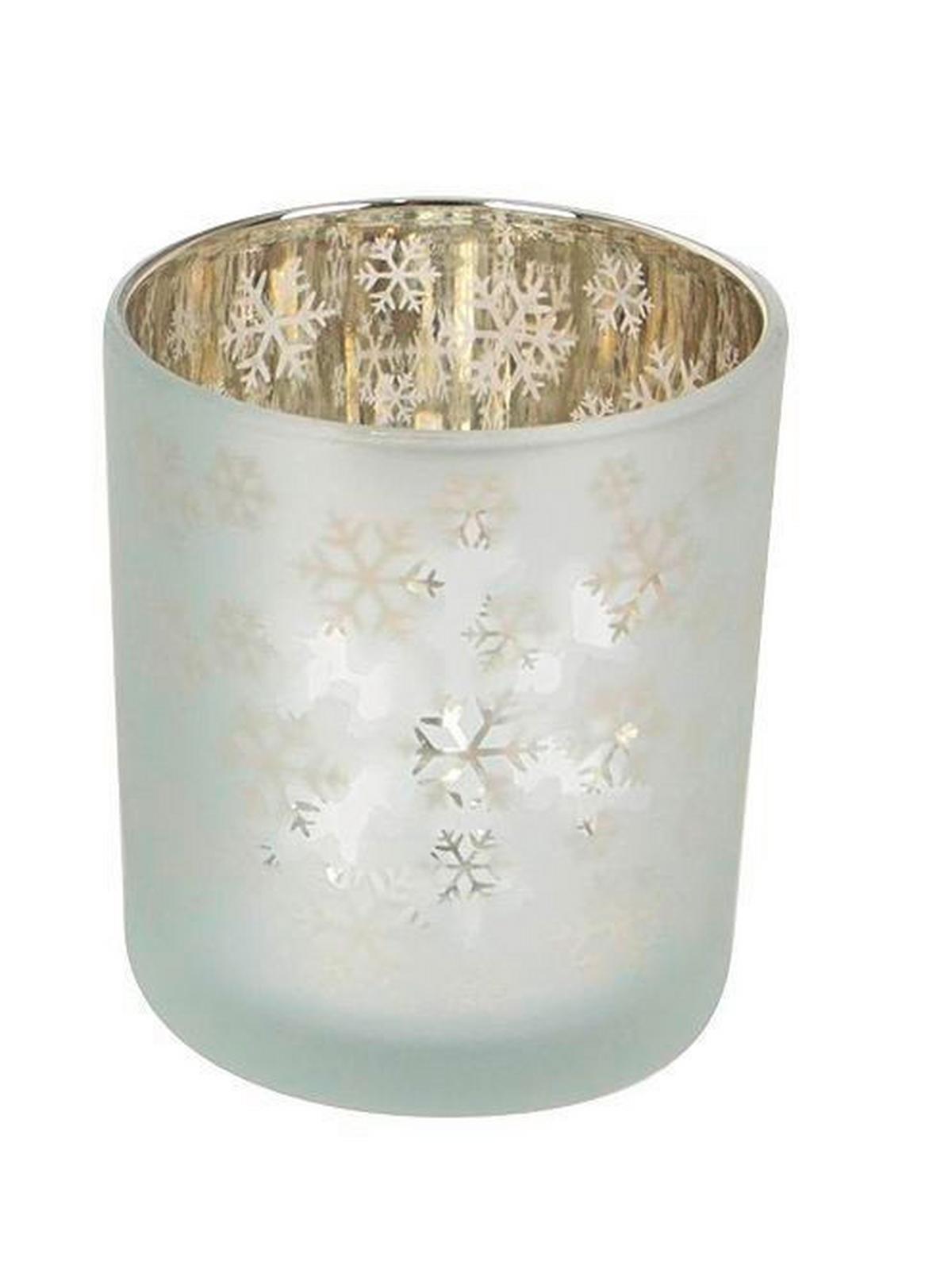 Windlicht Amalie - Silberfarben/Goldfarben, KONVENTIONELL, Glas (7/8cm) - Luca Bessoni