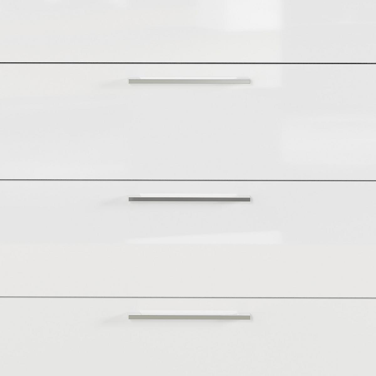 Kommode Gw-Sunnyvale Weiß B: 135cm - Schwarz/Weiß, MODERN, Holzwerkstoff (135/107/40cm) - Germania