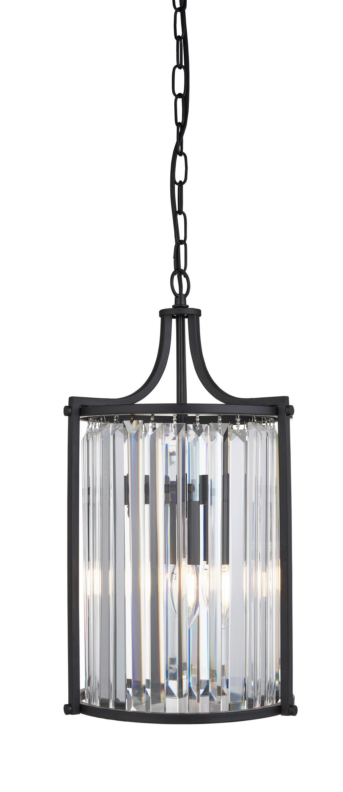 Hängeleuchte Victoria H: 150 Cm 2-Flammig - Schwarz, Design, Glas/Metall (26/150cm)
