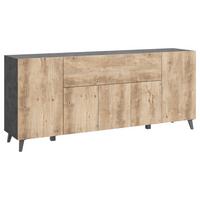 ŠIROKÁ KOMODA SIDEBOARD PHUKET 180 - čierna/antracitová, Design, kompozitné drevo/plast (180/76/37,5cm) - P & B