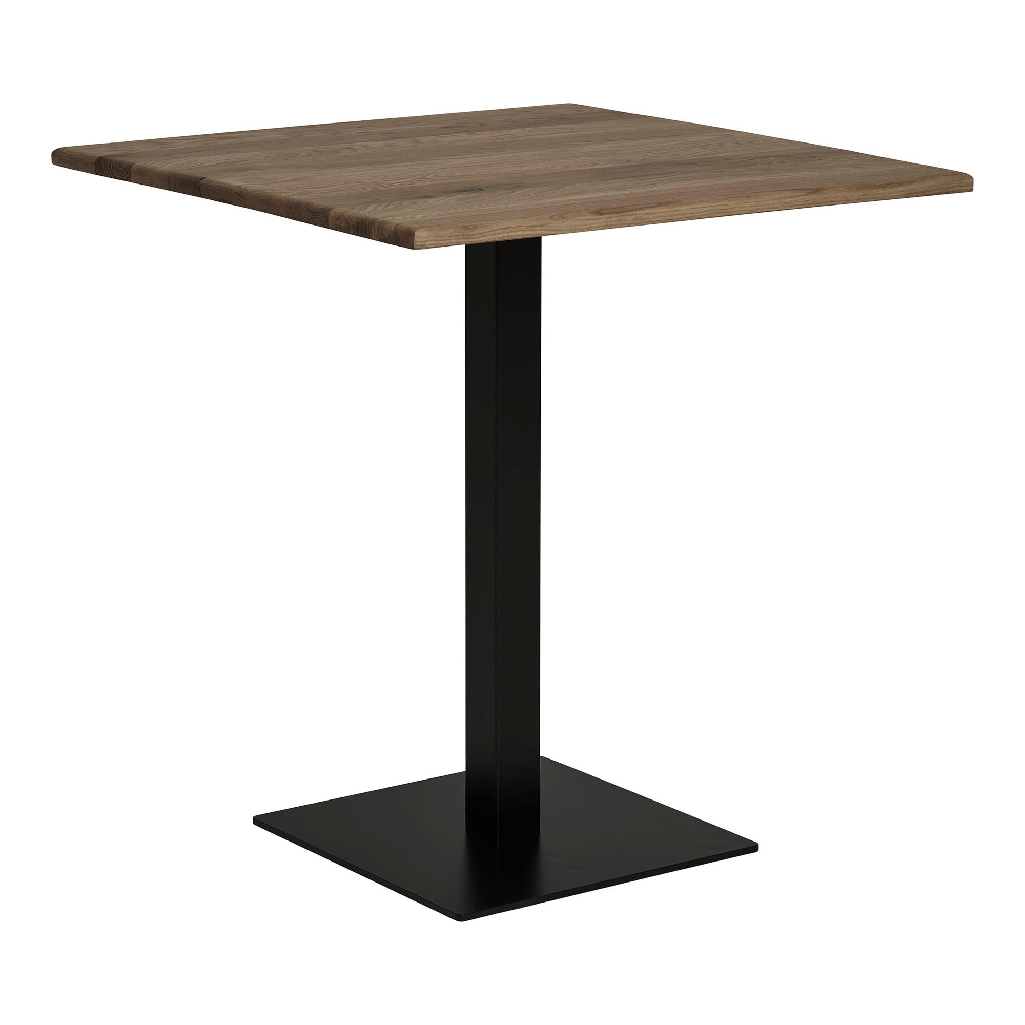 Bistrotisch Lignano B: 70 cm Eiche dunkel Dekor Schwarz - Eiche dunkel/Schwarz, MODERN, Holz/Metall (70/75/70cm) - MID.YOU