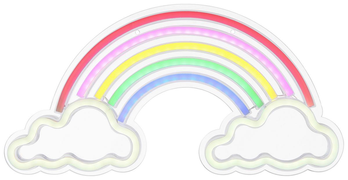 Kinderwandleuchte 1-flammig Mit Wippschalter - Klar/Weiß, Basics, Kunststoff (40/20/1,6cm) - Globo