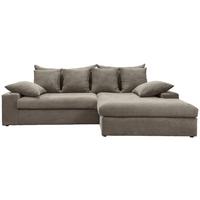 Ecksofa Avellino Graubraun S: 278/200 cm - Graubraun/Schwarz, MODERN, Textil (278/200cm) - Livetastic