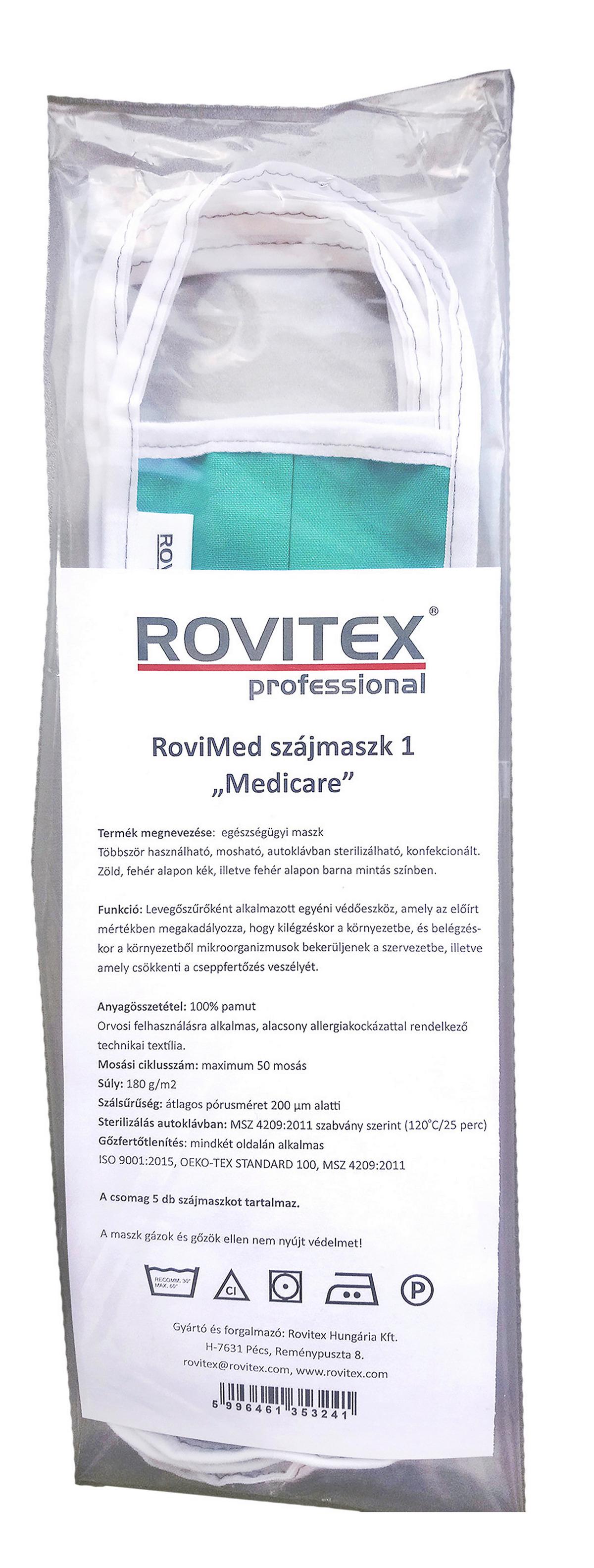 Szájmaszk Rovimed, 5db/csomag - (30/10/0,6cm)