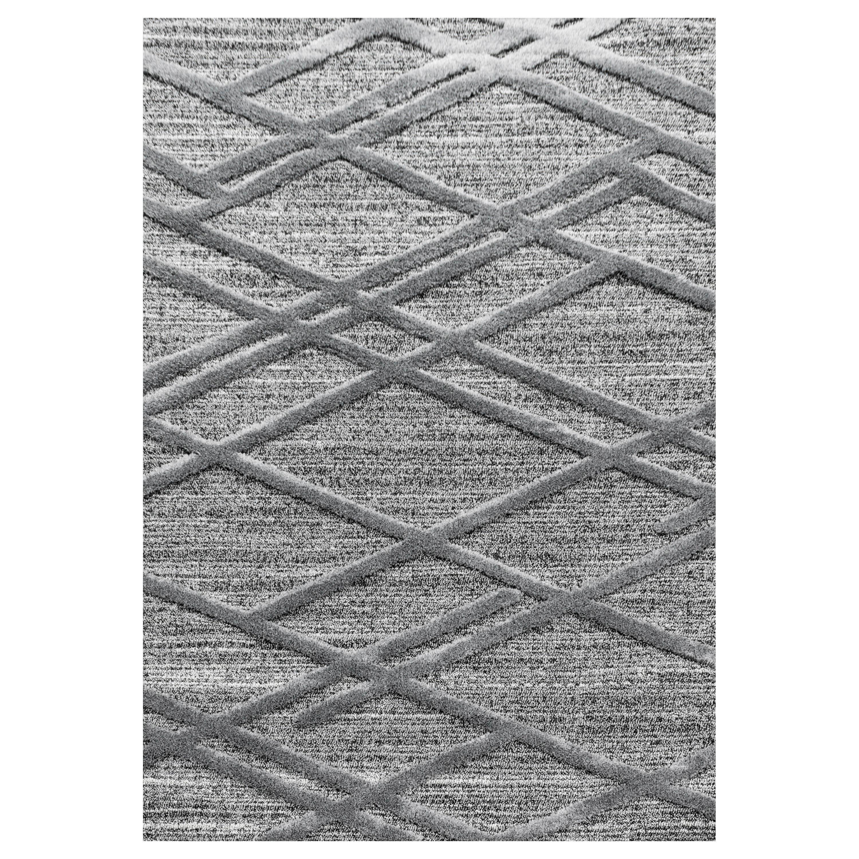 Webteppich Grau Pisa 120x170 cm - Grau, KONVENTIONELL, Textil (120/170cm)