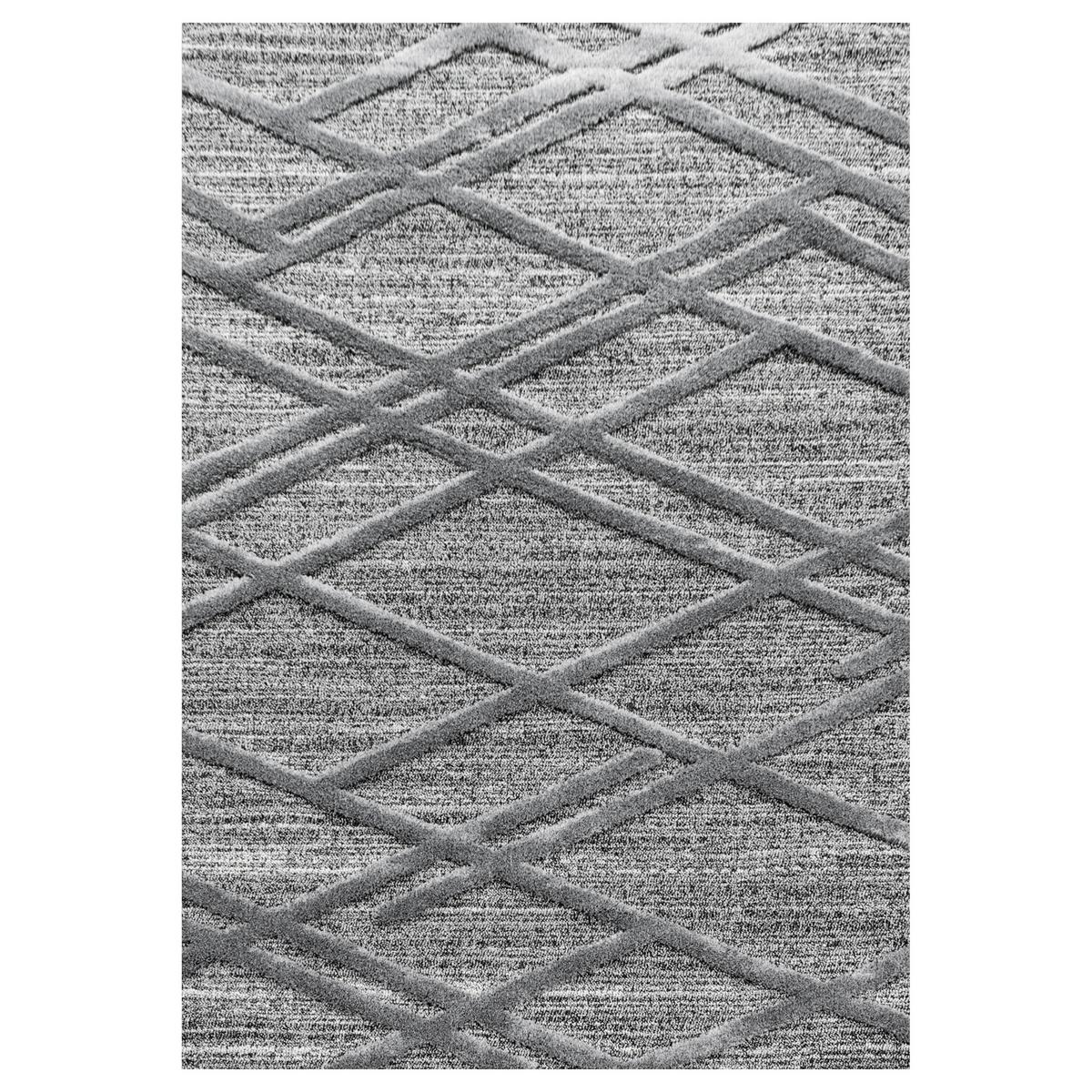Webteppich Grau Pisa 120x170 cm - Grau, KONVENTIONELL, Textil (120/170cm)