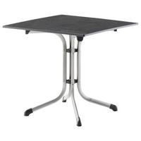 Gartentisch Klappbar Stahl L: 80cm - Anthrazit/Graphitfarben, MODERN, Holzwerkstoff/Metall (80/80/72cm) - Sieger