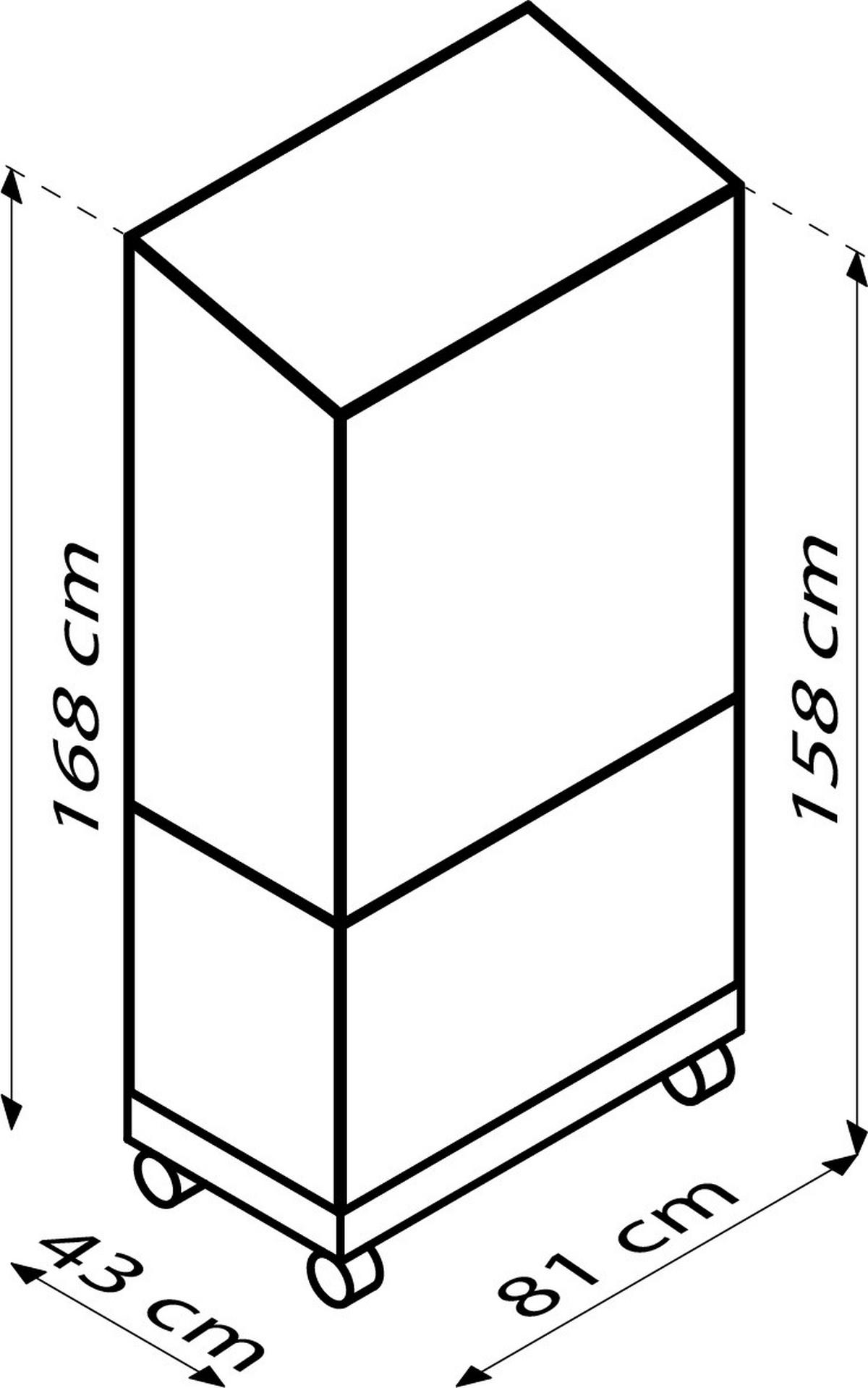 Balkon-gewächshaus Polis 350 Schwarz Metall/glas H: 165,5cm - Schwarz, Basics, Glas/Metall (81,2/165,5/42,8cm)