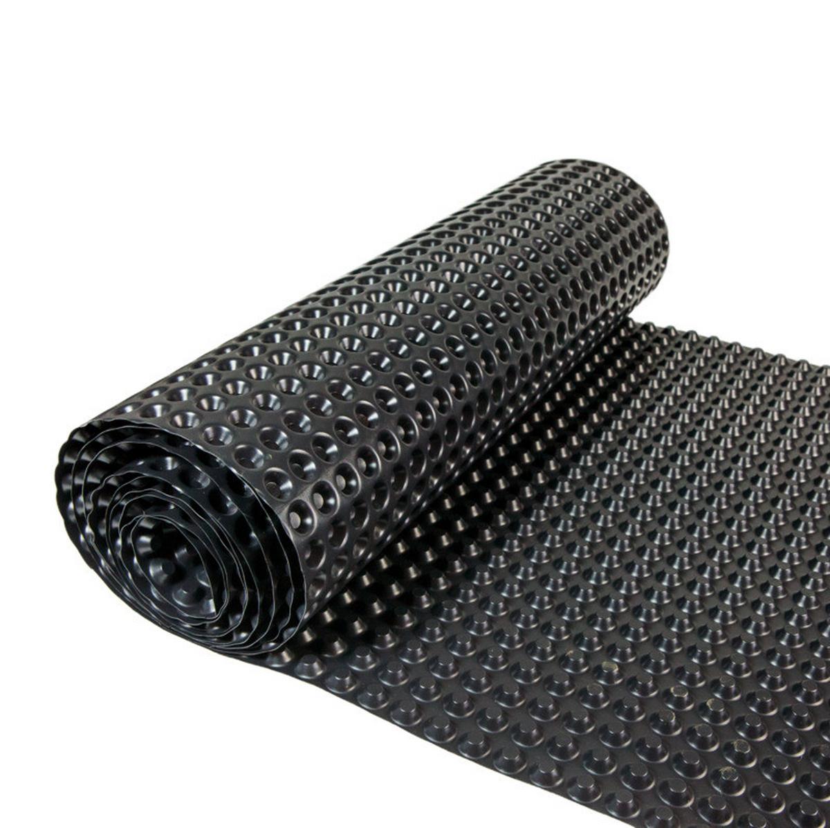 Hochbeet-Abdeckung Kunststoff Noppenfolie 650x90 cm Schwarz - Schwarz, Basics, Kunststoff (650/90cm)
