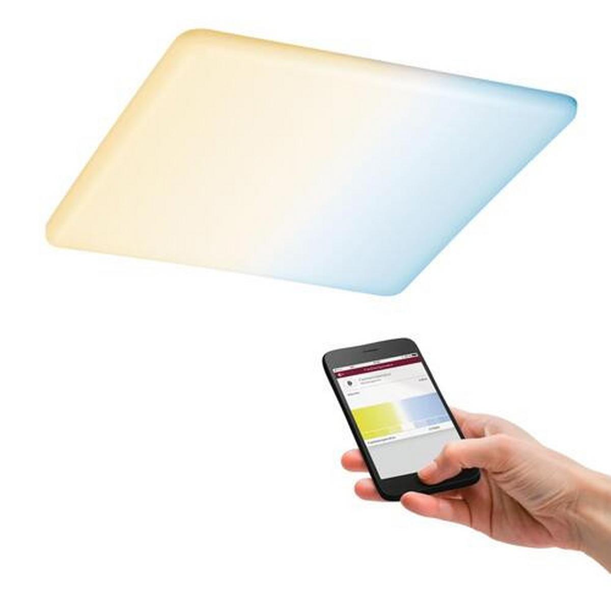 Led-paneel L: 21,5 Cm Mit Zigbee-Technologie - Weiß, Basics, Kunststoff (21,5/21,5cm) - Paulmann