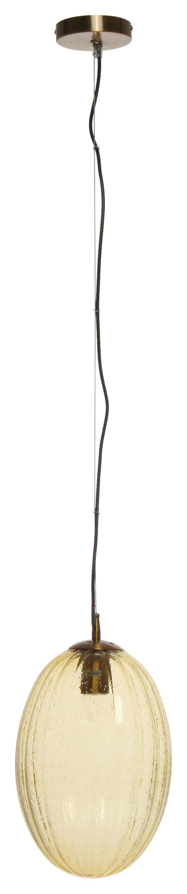 Hängeleuchte Virgina 125 Bernsteinfarben B: 23 Cm - Bernsteinfarben, Basics, Glas/Metall (23/23/36cm) - Kayoom