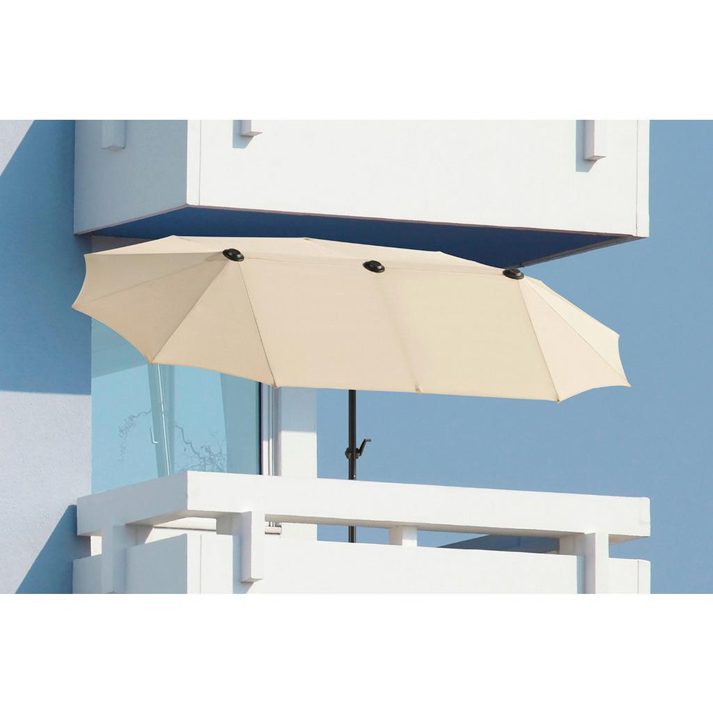 Doppelsonnenschirm Salerno BxHxT: 300x220x150cm Naturfarben