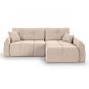Ecksofa Sancho Long Beige S: 255x155cm - Beige/Schwarz, Basics, Holz/Textil (255/155cm) - MID.YOU