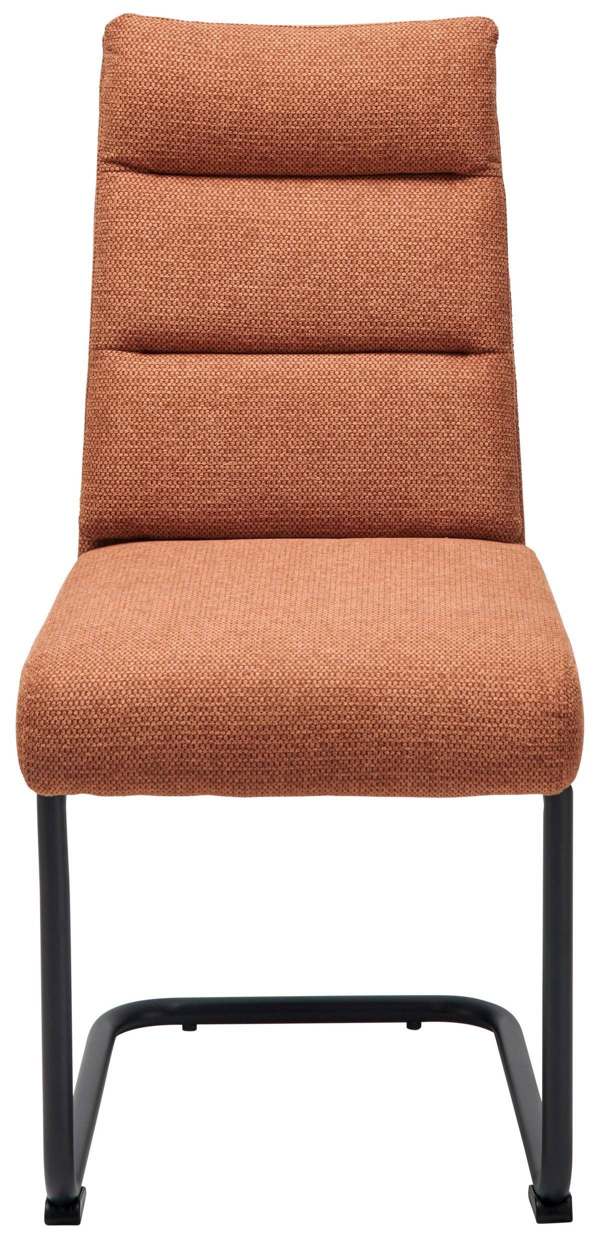 Schwingstuhl Hilal - Hellbraun/Schwarz, LIFESTYLE, Holz/Textil (45/94/62cm) - MID.YOU