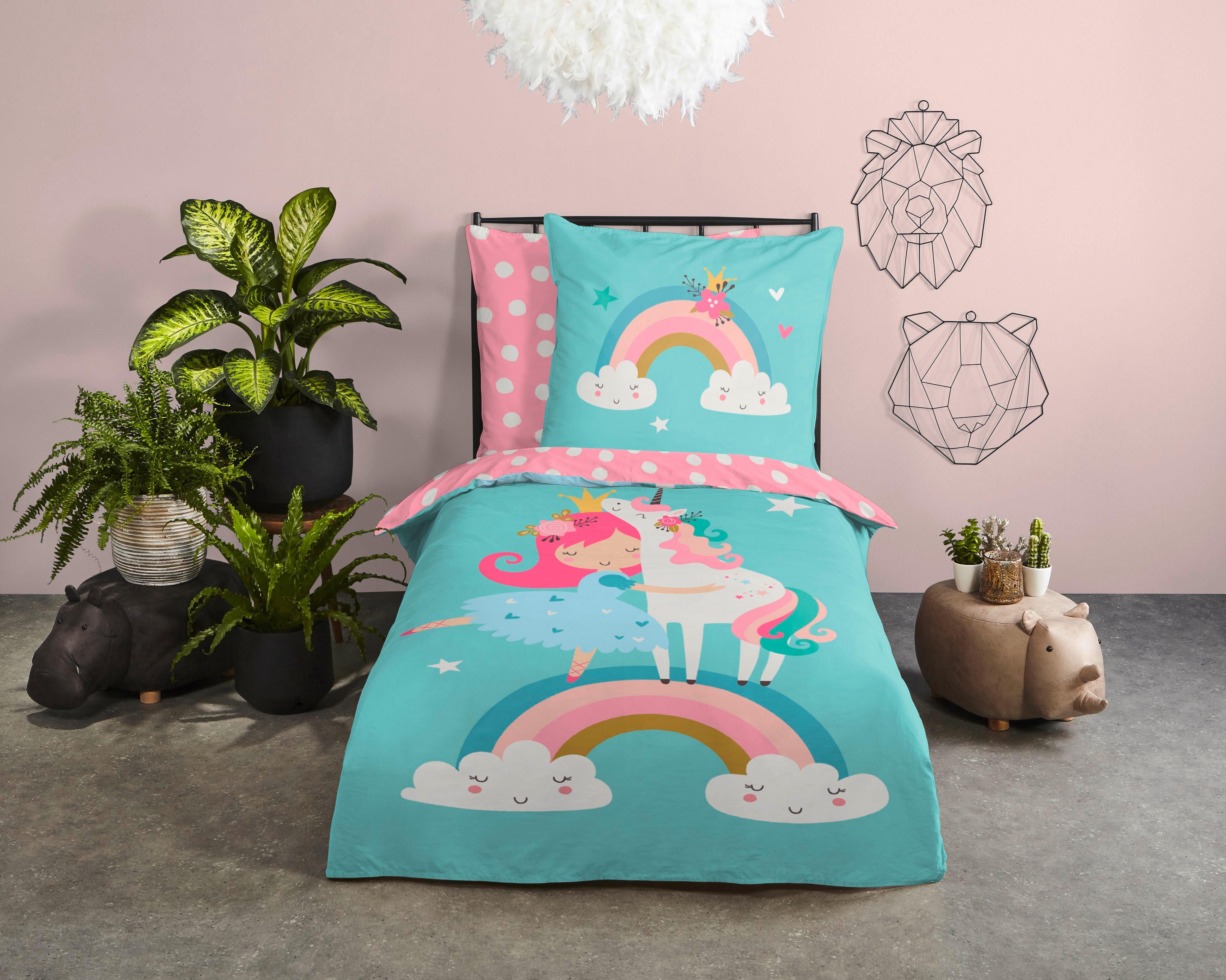 Jugendbettwäsche Heaven Multicolor 135x200 cm - Multicolor, Design, Textil (135/200cm)