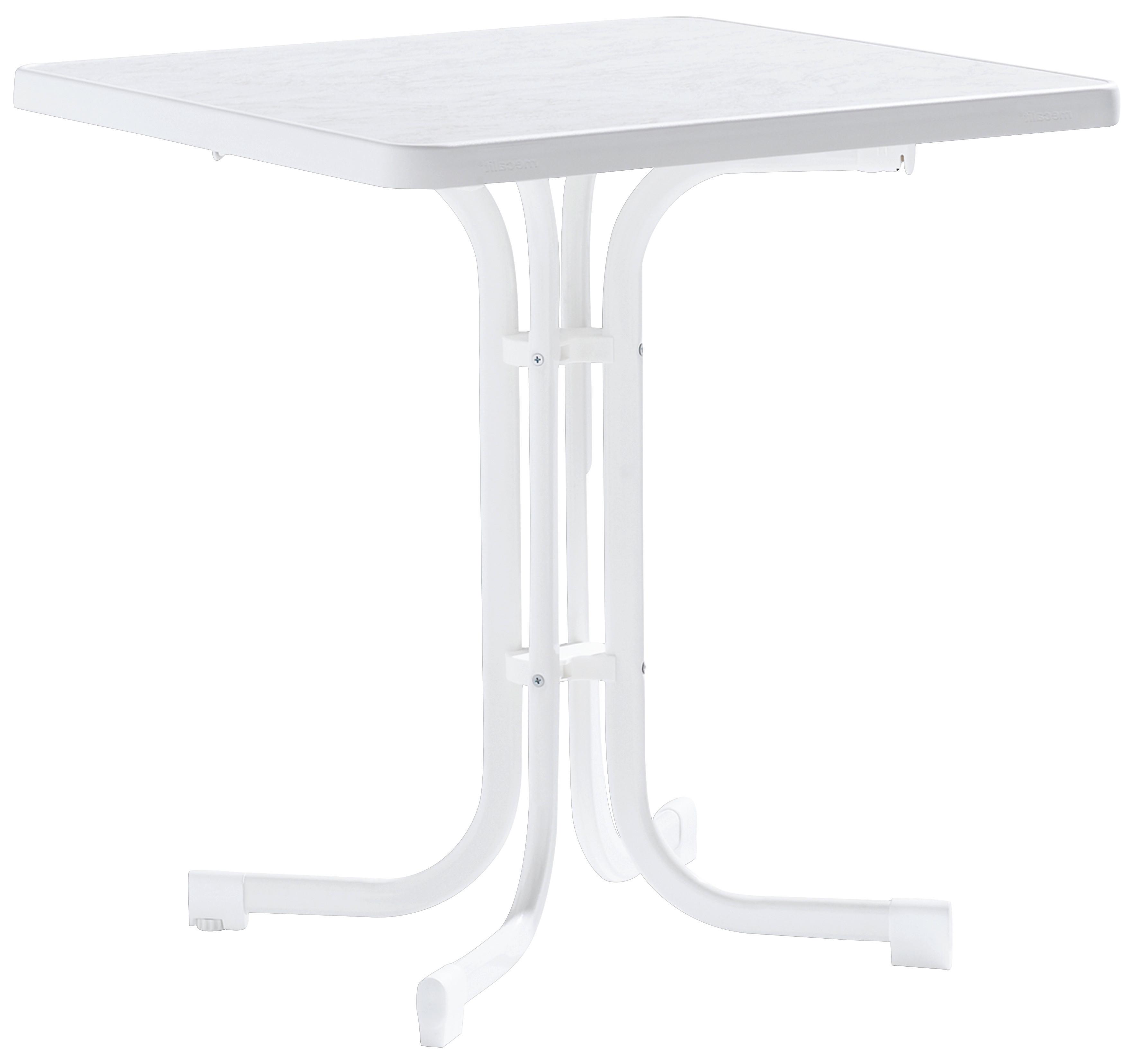 Gartentisch 155038 - Weiß, MODERN, Holzwerkstoff/Metall (70/70/72cm) - Sieger