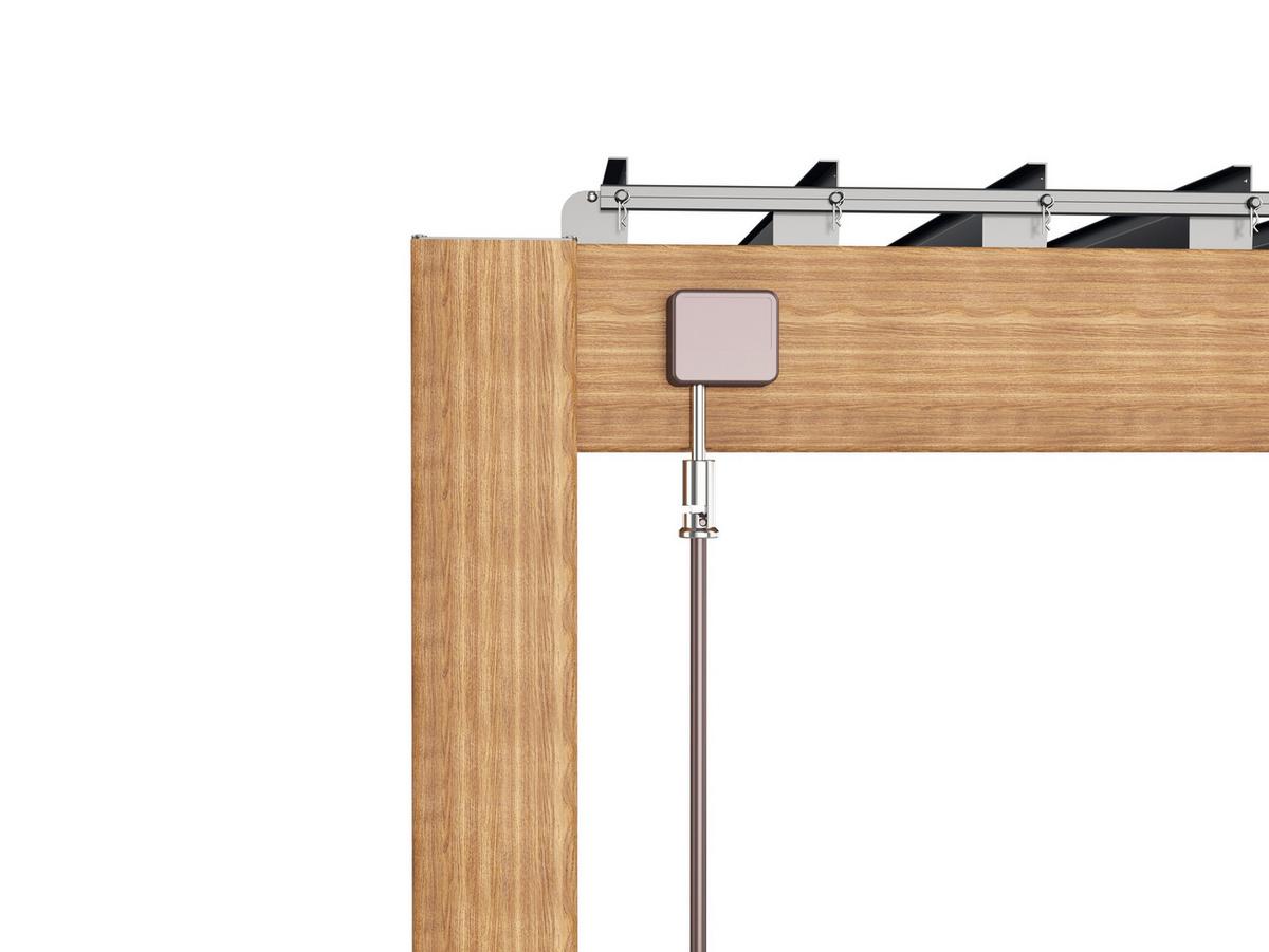 PERGOLA DELUXE 400X300CM HOLZOPTIK - Anthrazit/Braun, MODERN, Metall (400/250/300cm) - Gardenson