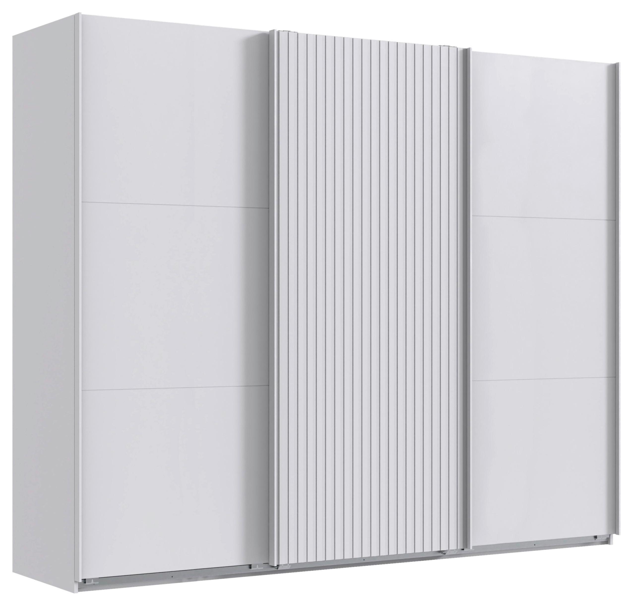 Schwebetürenschrank Andorra Weiß B: 300 cm - Weiß, MODERN, Holzwerkstoff (300/216/65cm) - MID.YOU