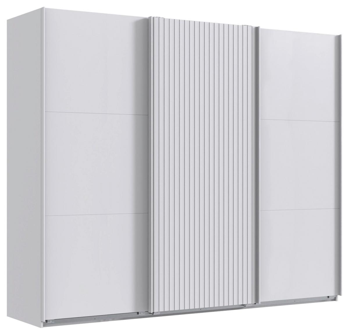 Schwebetürenschrank Andorra Weiß B: 300 cm - Weiß, MODERN, Holzwerkstoff (300/216/65cm) - MID.YOU