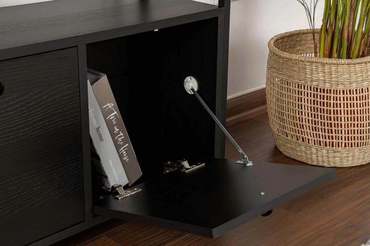 KOMMODE Schwarz B: 120cm - Schwarz, MODERN, Holzwerkstoff (120/77/30cm)