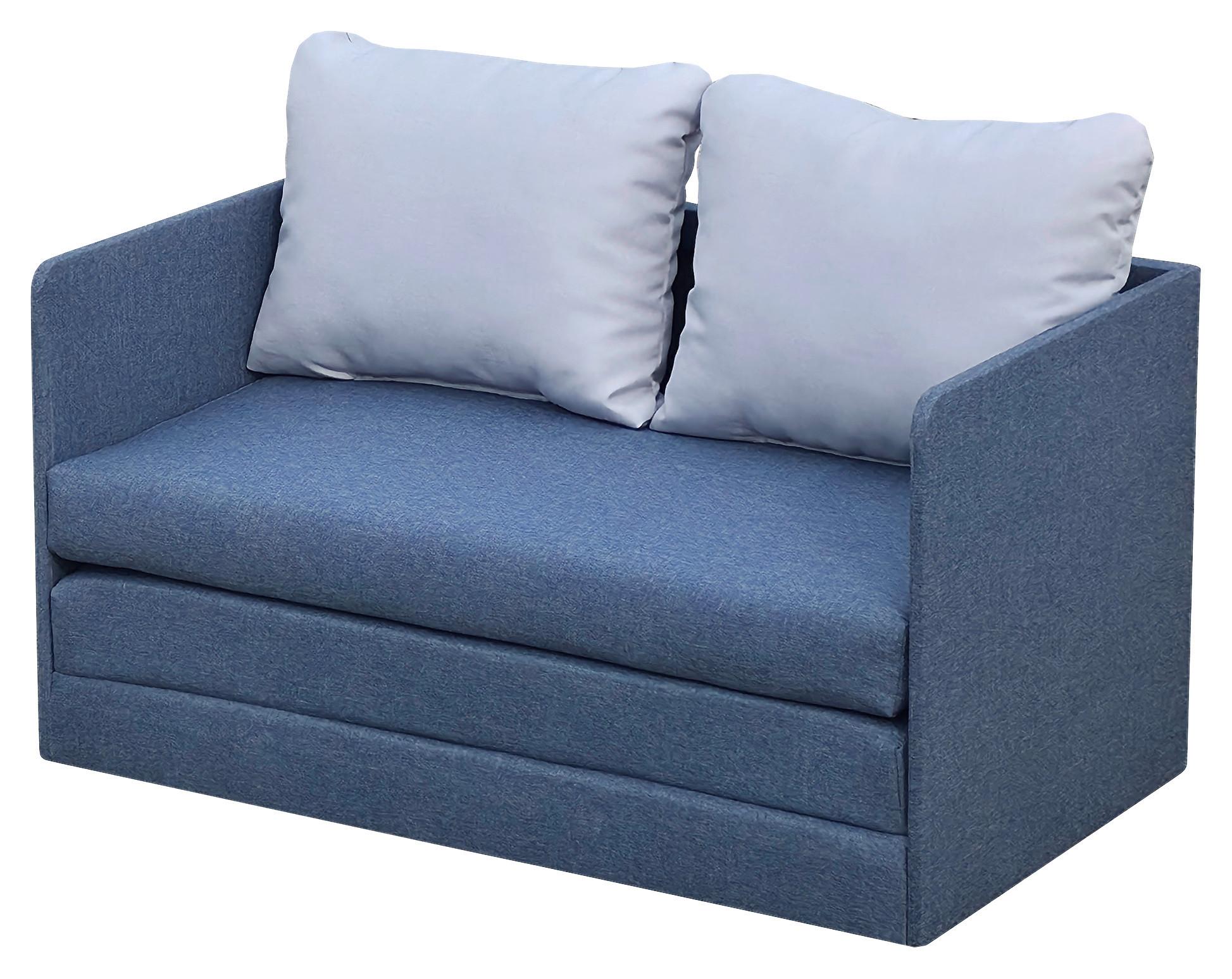 Ifjúsági És Gyermekkanapé Emma - kék/szürke, Konventionell, textil (105/55/60cm)