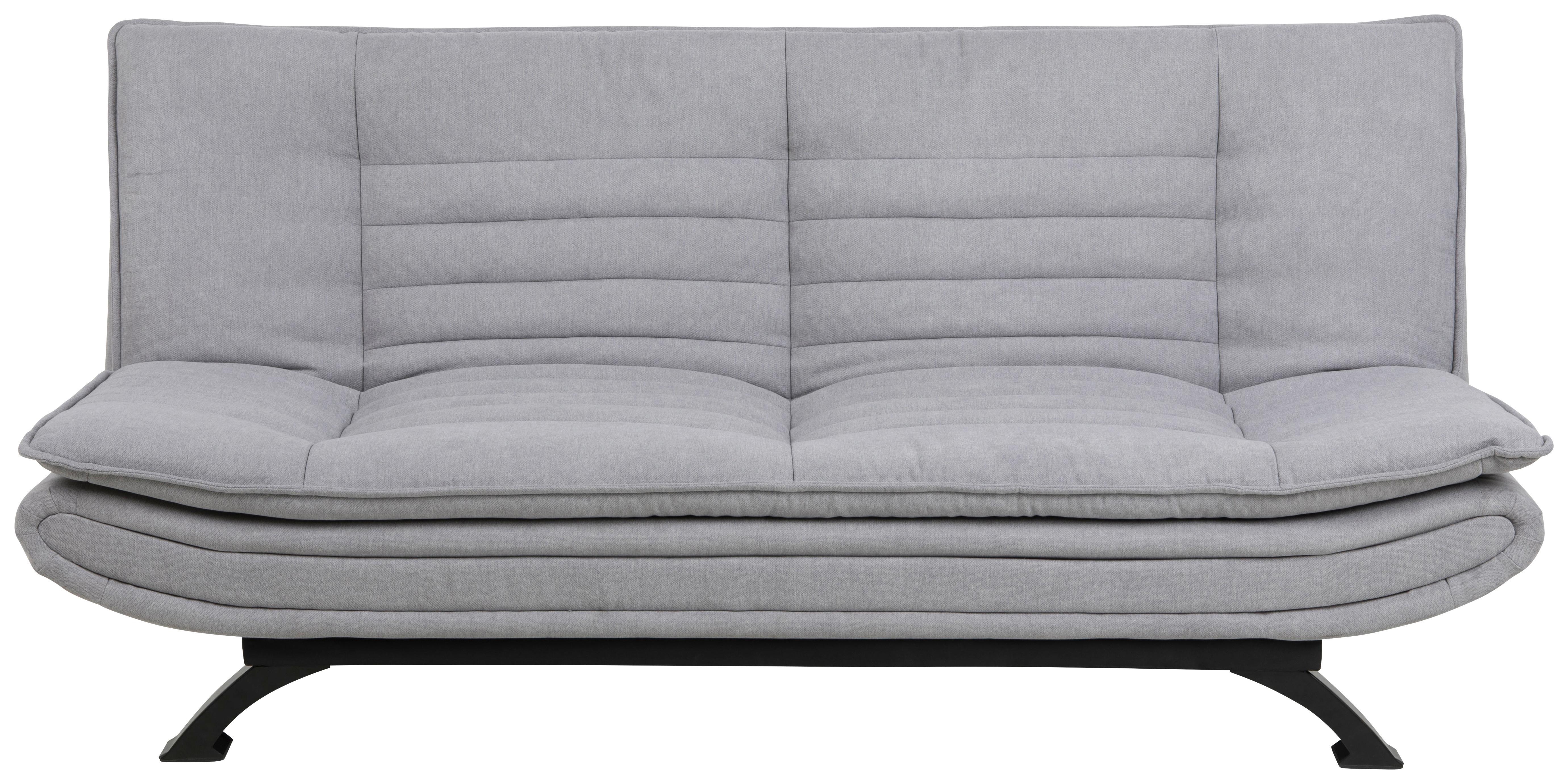 2-Sitzer-Sofa Mit Schlaffunktion Faith Hellgrau - Hellgrau/Schwarz, Design, Textil (196/91/98cm) - MID.YOU