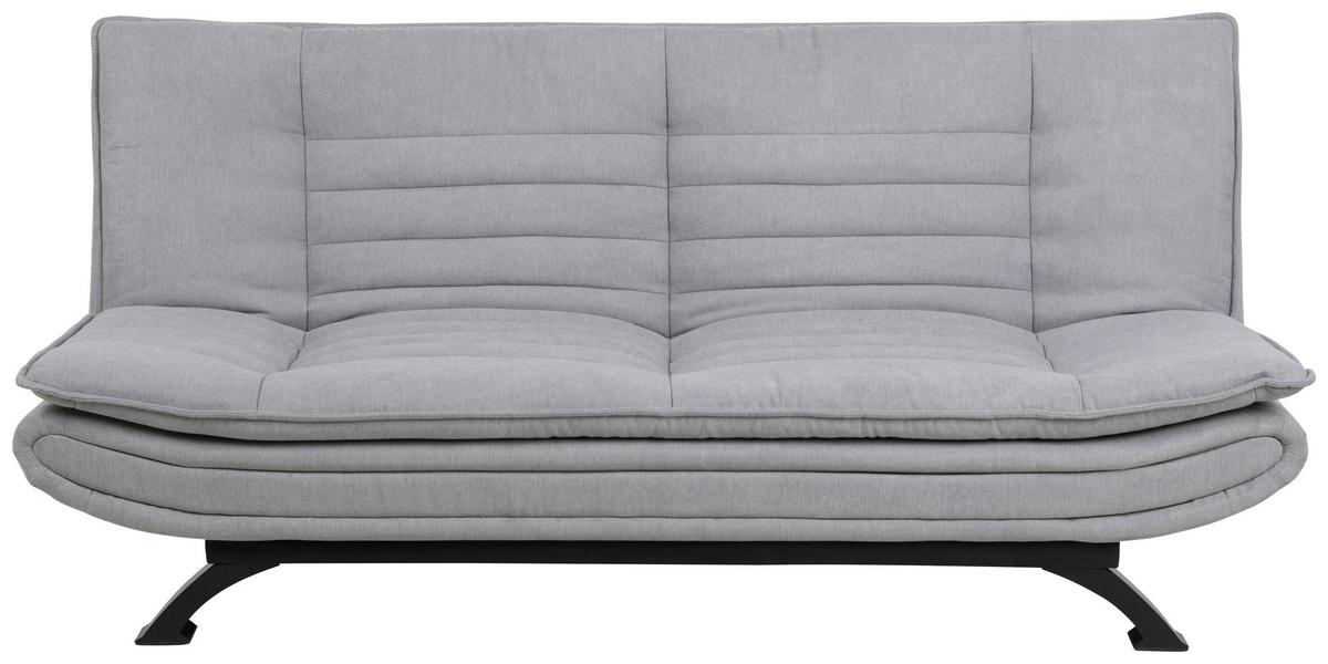 2-sitzer-sofa Mit Schlaffunktion Faith Hellgrau - Hellgrau/Schwarz, Design, Textil (196/91/98cm) - MID.YOU
