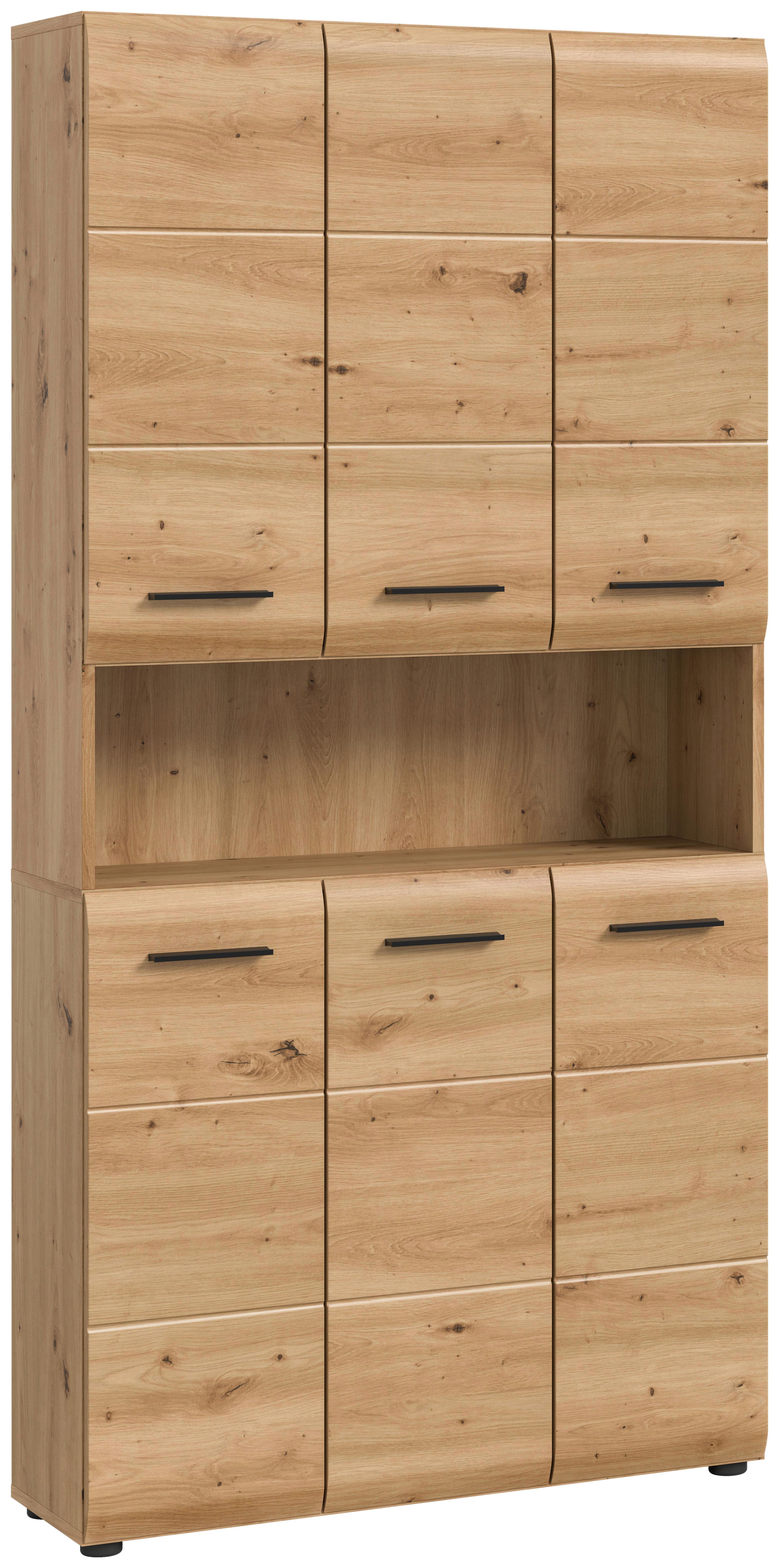 Hochschrank Ice Eiche Artisan Dekor B: 90cm