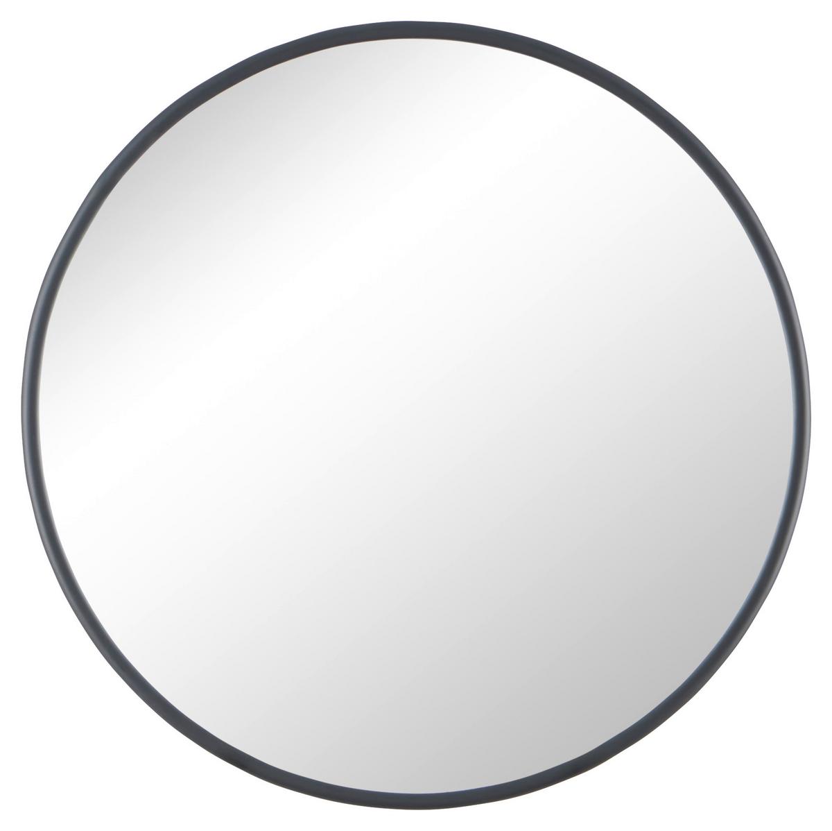 Spiegel Round I Schwarz Ø 22,50 cm - Schwarz, Trend, Glas (22,5/22,5/9cm)