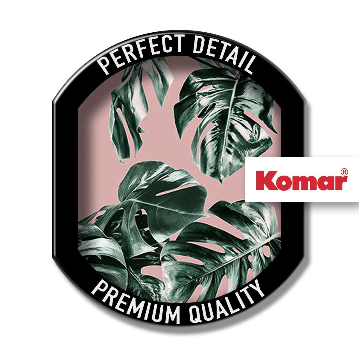 Vliestapete Monstera Rosé Panel - Rosa/Grün, Basics (100/250cm) - Komar