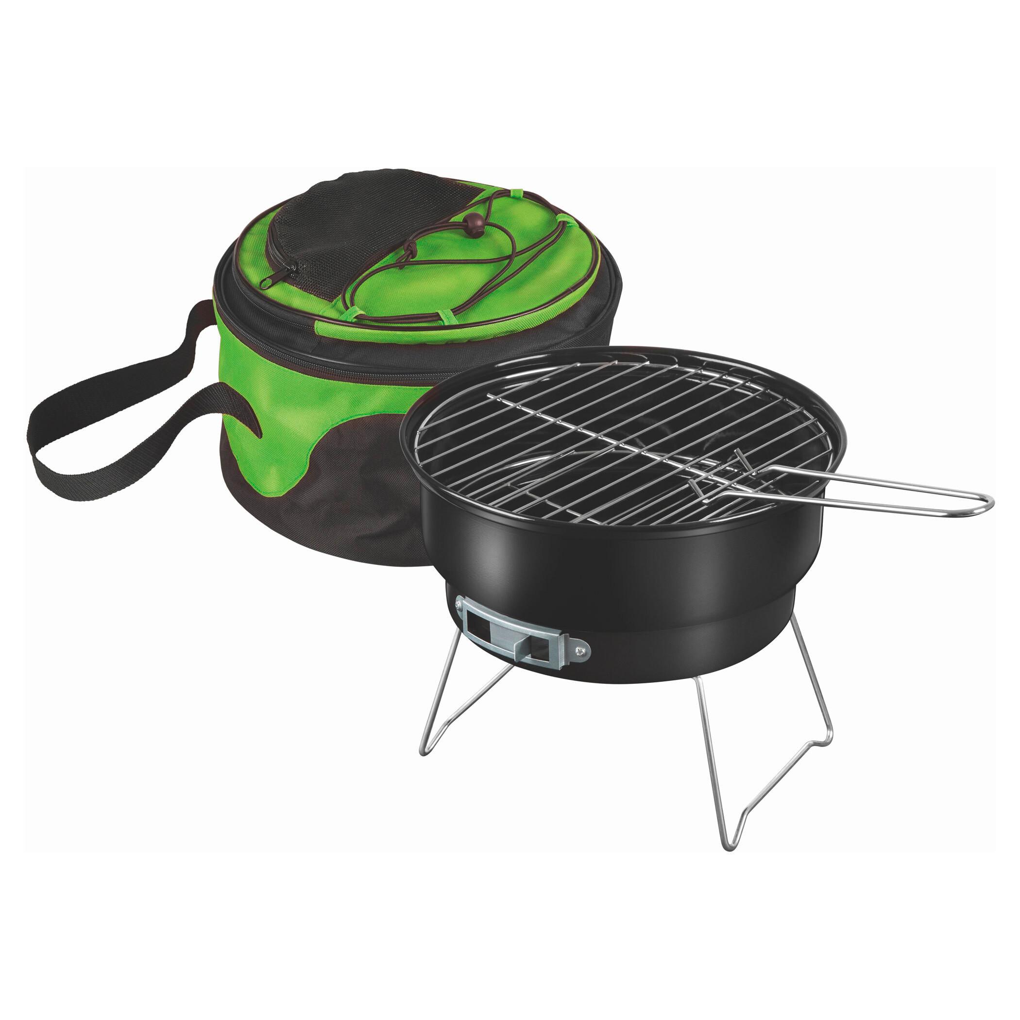 Faszenes Grill Hordozható Faszenes Grill - fekete, Basics, fém (17/29.8/30.1cm)