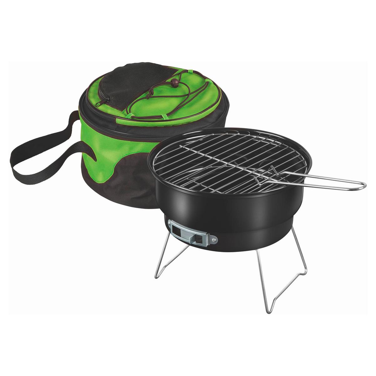 Faszenes Grill Hordozható Faszenes Grill - fekete, Basics, fém (17/29.8/30.1cm)