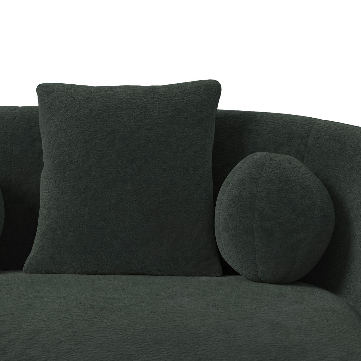 Pohovka JULIE, zelená ženilka, max. 360 kg - zelená, Modern, drevo/textil (178/66/82cm) - Bessagi Home