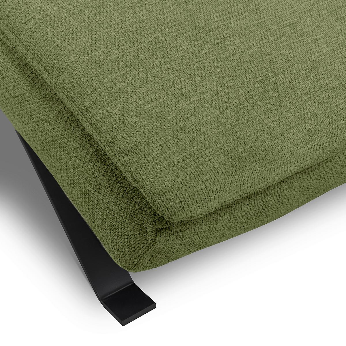 RELAXLIEGE Grün, B: 65 cm - Schwarz/Grün, Design, Leder (65/95/171cm) - Celina Home