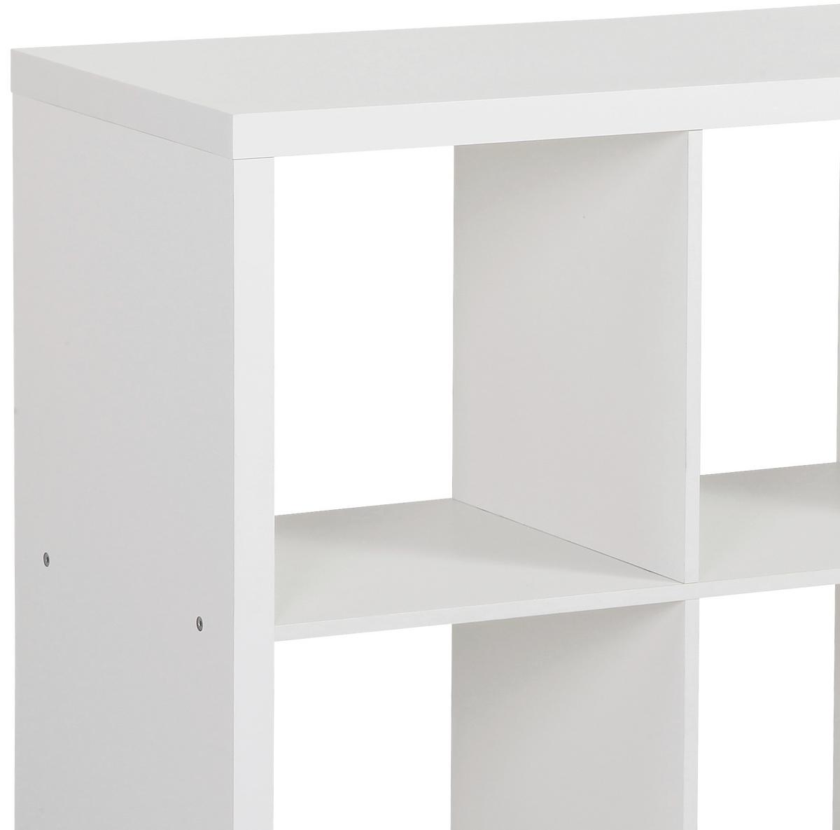 REGÁL SAMY 1 - biela, Modern, kompozitné drevo (76/76/37cm)