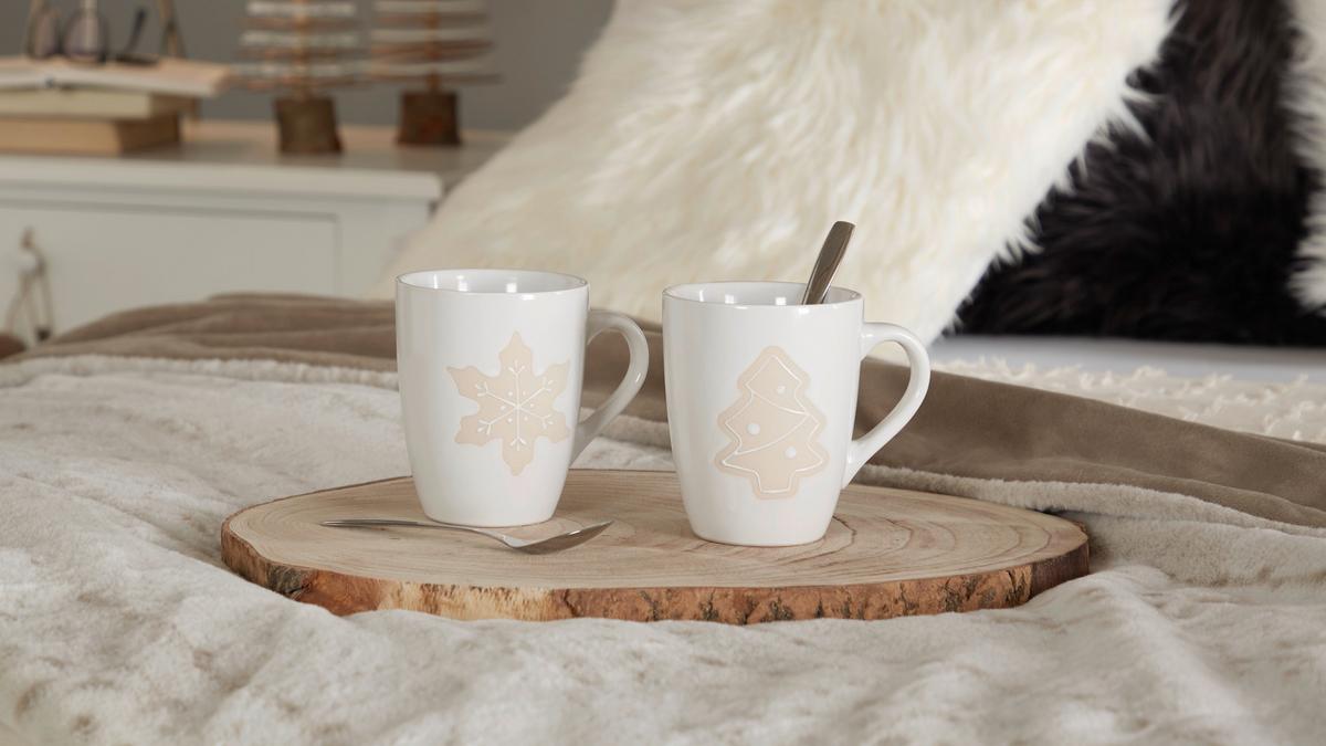 Kávésbögre Dardan - bézs/fehér, Design, kerámia (8,5/10,5cm) - Ondega