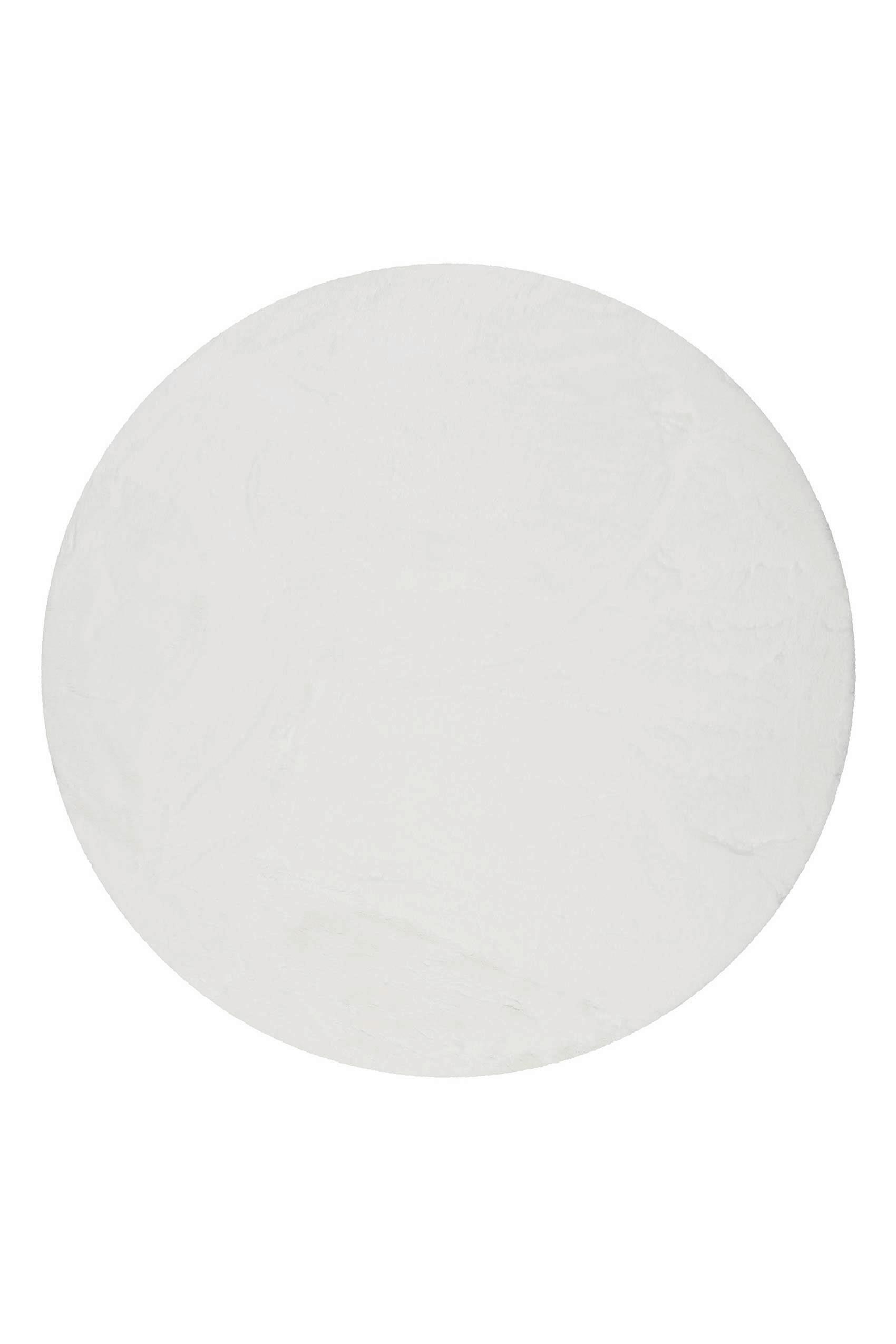 Hochflorteppich Weiß, Ø: ca. 200 cm - Weiß, KONVENTIONELL, Textil (200/200cm) - Esprit