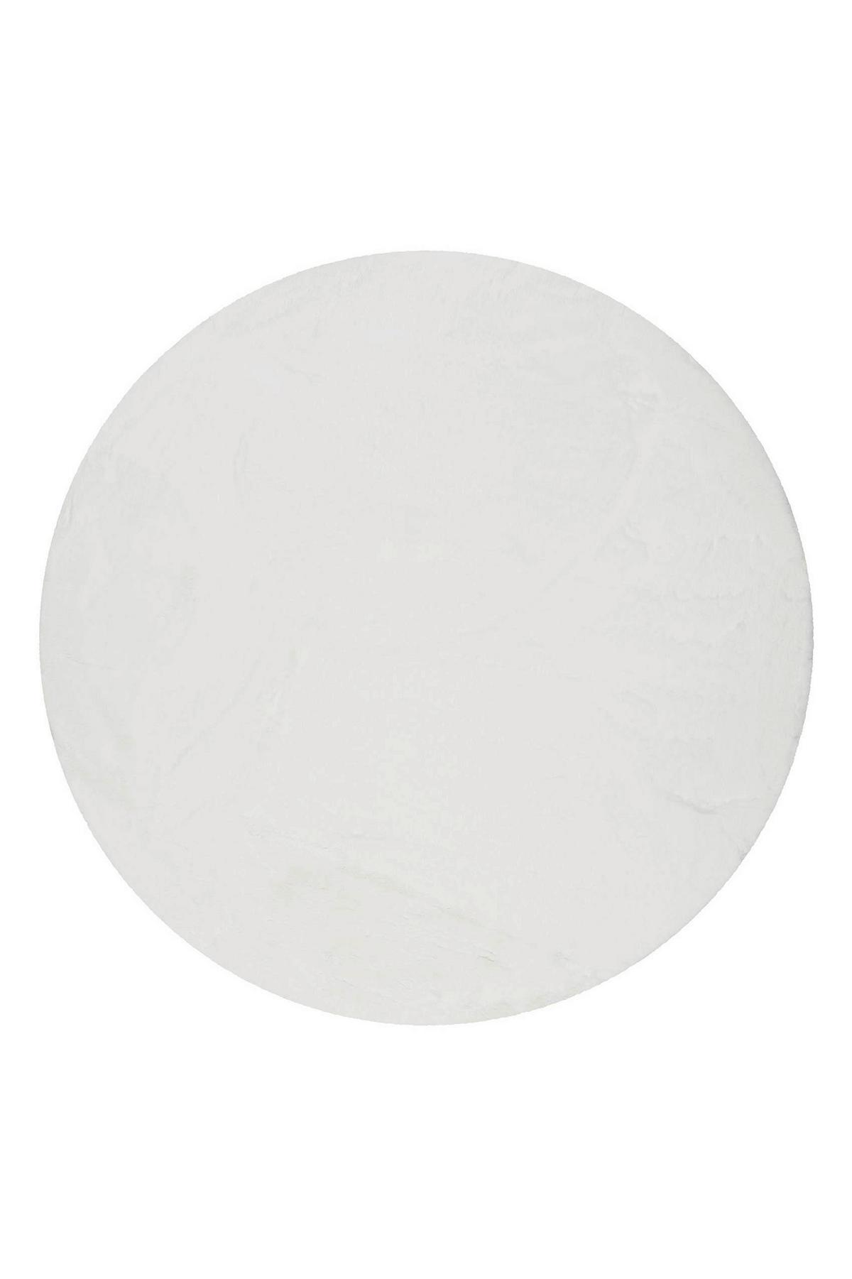 Hochflorteppich Weiß, Ø: ca. 150 cm - Weiß, KONVENTIONELL, Textil (150/150cm) - Esprit
