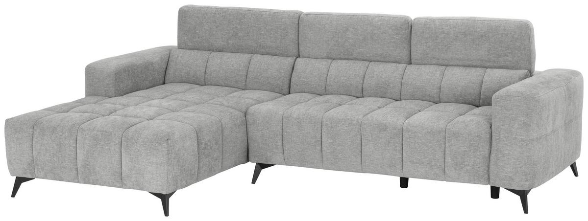 Sedací souprava MELBOURNE, levá, šedá - šedá/černá, Moderní, kov/dřevo (182/285cm) - Based
