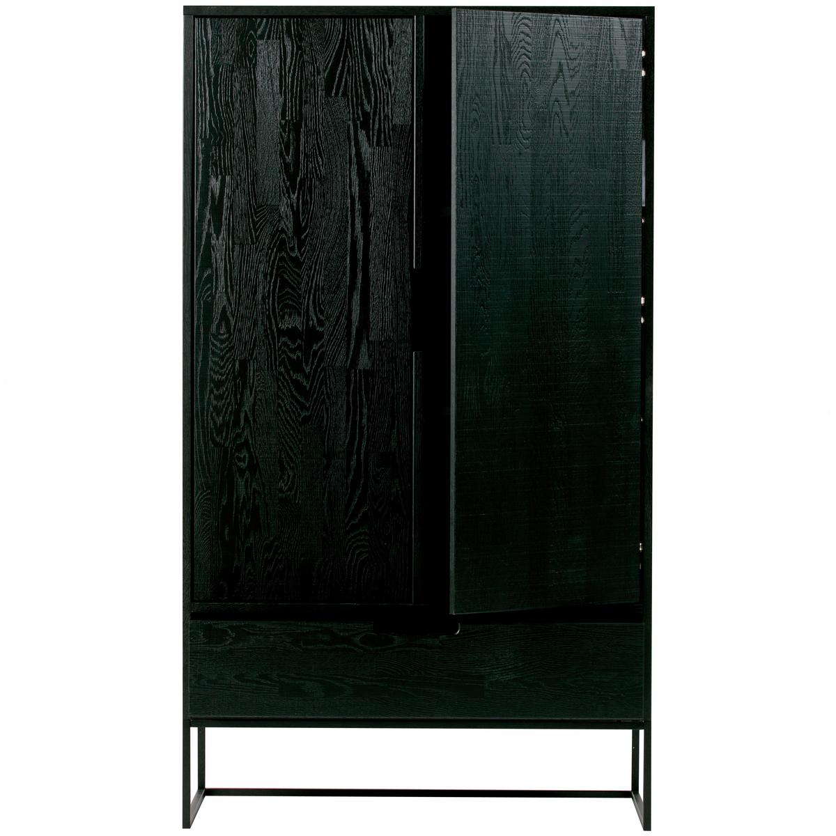Mehrzweckschrank Silas Schwarz B: 85 Cm - Schwarz, Design, Holz (85/149/35,5cm) - Livetastic