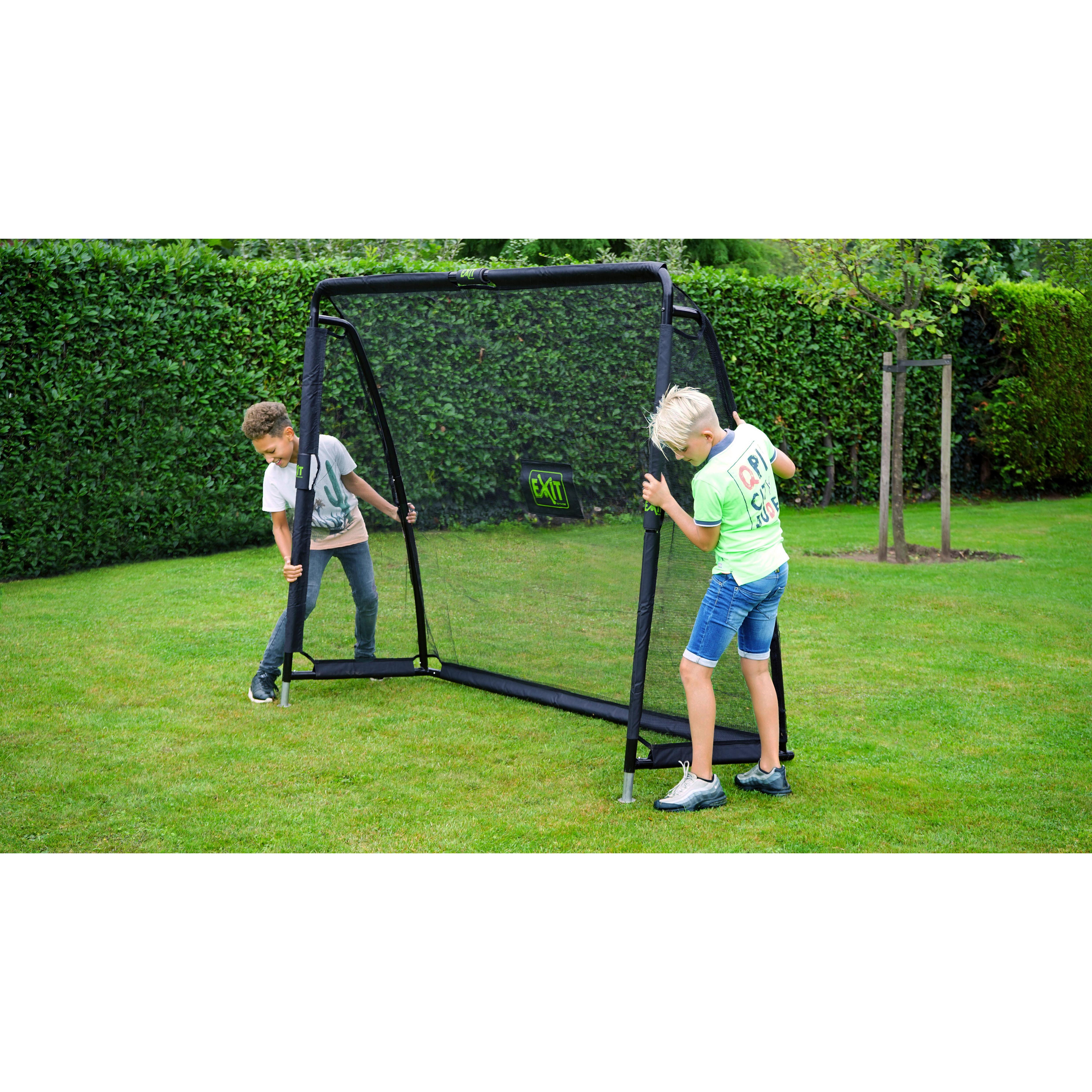 Fußballtor Kinder Exit Coppa 220x170x170 Cm Inkl. Zubehör - Schwarz, KONVENTIONELL, Kunststoff/Metall (220/170/170cm) - EXIT Toys