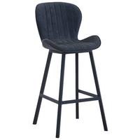 Barhocker mit Lehne Ben Grau/Schwarz - Schwarz/Grau, MODERN, Holz/Textil (48/106/58cm)