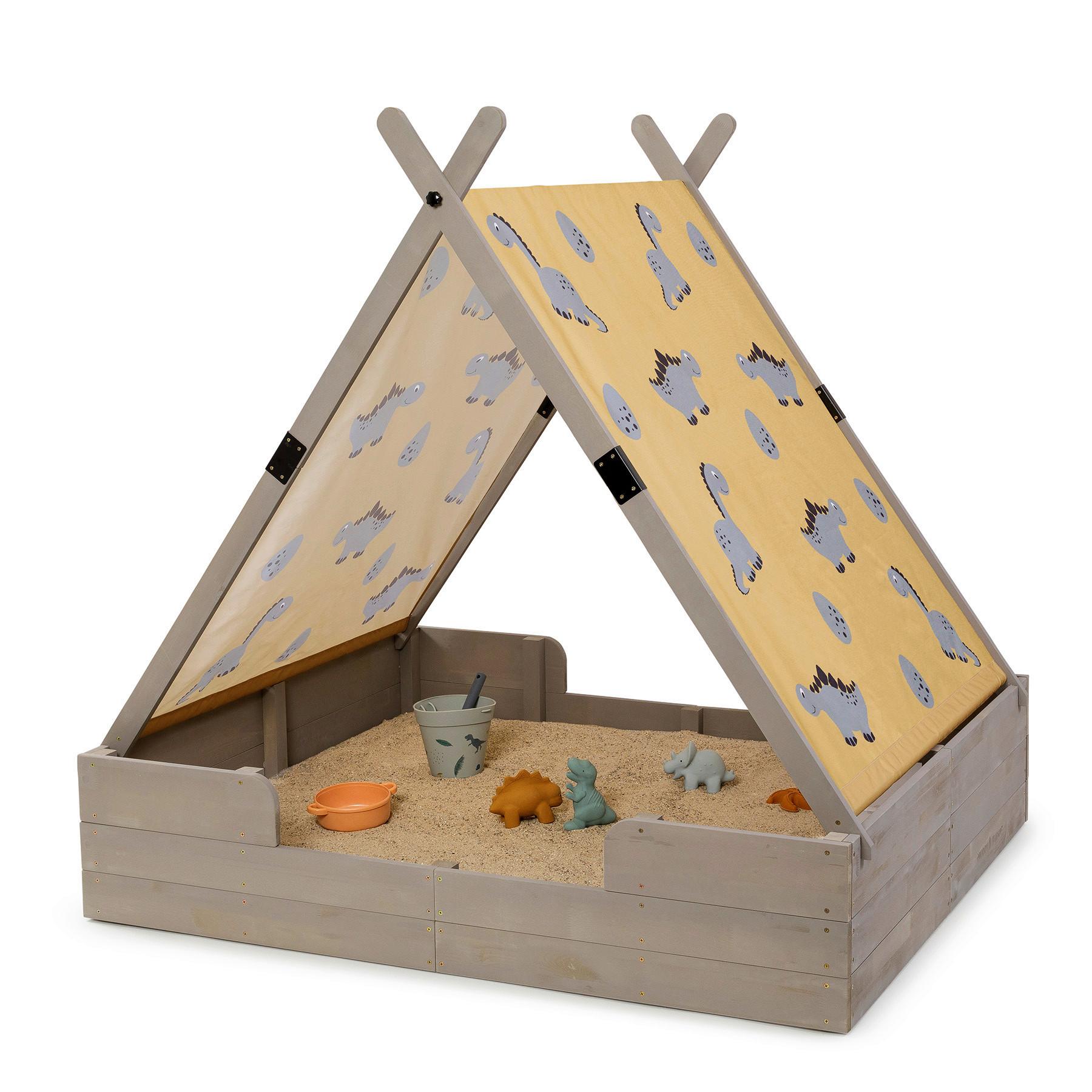 Sandkasten Dino Lover Holz, Lxbxh: 140x120x140 Cm