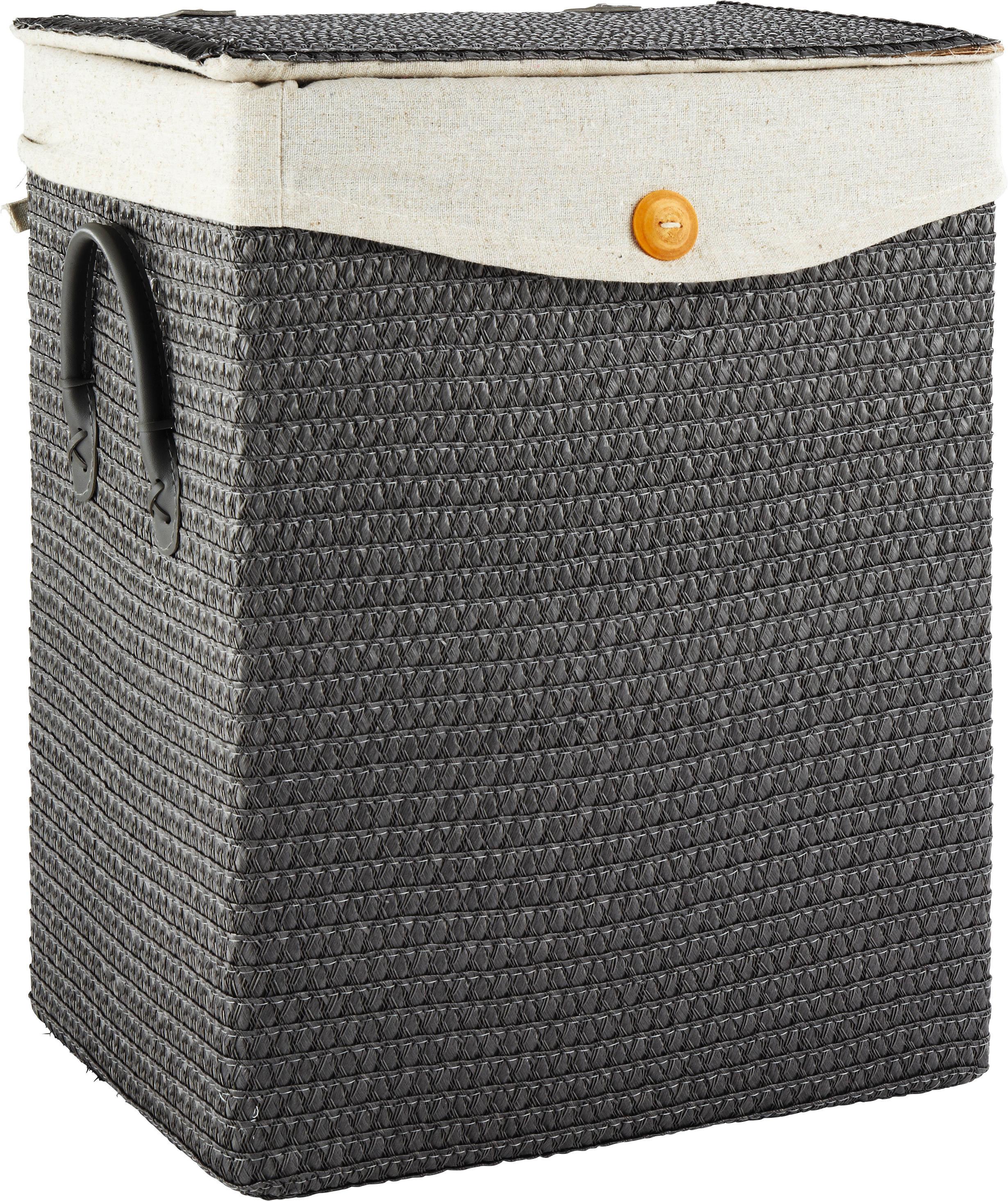 KÔŠ NA BIELIZEŇ DENISE - sivá, Romantik / Landhaus, textil/plast (35/44/26cm) - Mömax